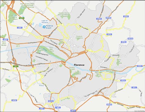 Map Of Italian Cities Florence