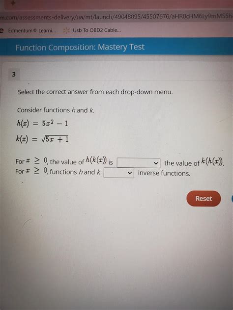 Select the correct answer from each drop-down menu. Consider functions ...