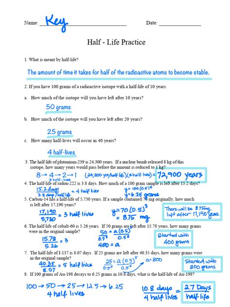 Image result for Solving Half-Life Problems