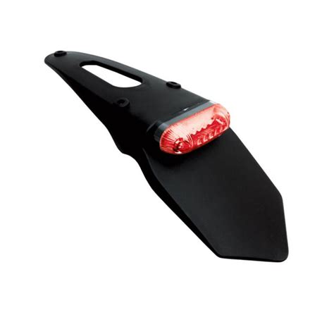 Codino portatarga nero per moto enduro con faro led rosso posteriore ...