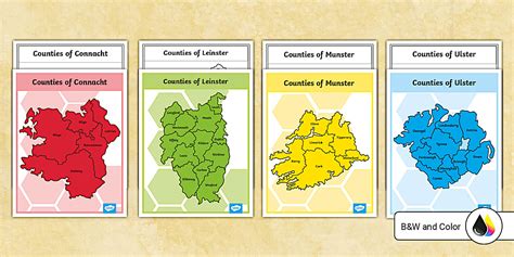 Printable Provinces Of Ireland Map Posters | Twinkl USA