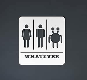 Woman, Man, and Transgender Restroom Sign, Whatever, All Gender ...