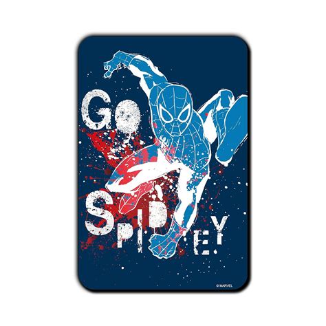Buy Marvel 'Go Spidey' Officially Licensed Rectangle MDF Fridge Magnet ...