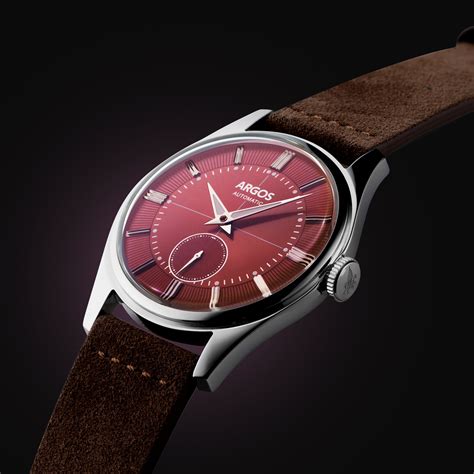 Argos Apollo III - Wine Red Silver – Argos Watches