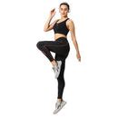 WOMEN BLACK MID-RISE WORKOUT LEGGINGS – Laasa Sports