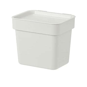 IKEA Stackable/Polypropylene Plastic Bin With Lid, Light Grey (3 l (101 ...