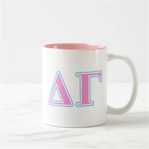 Delta Gamma Pink and Blue Letters Two-Tone Coffee Mug | Zazzle | Delta ...