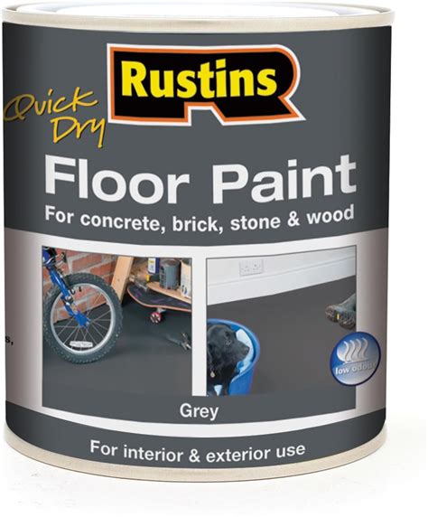 RUSTINS Quick Dry Floor Paint Grey 1 Litre - Amazon.com