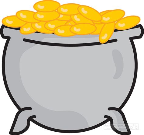 Pot Of Gold Coins Clipart