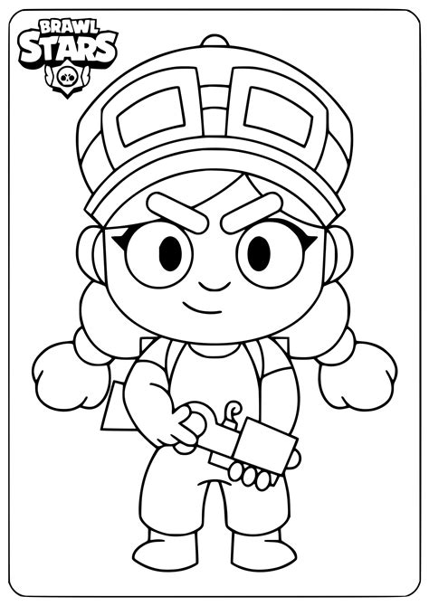 Brawl Stars Jessie Coloring Pages - Coloring Cool
