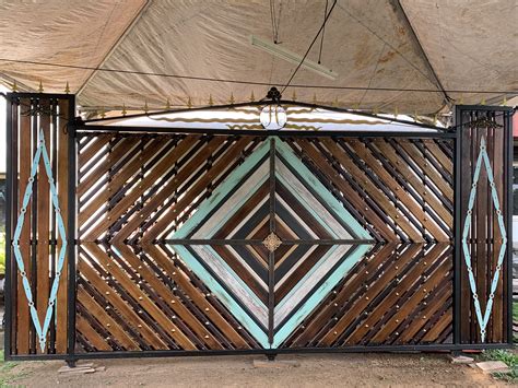 Classic wooden sliding gate