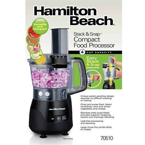 Hamilton Beach Stack & Snap Compact Food Processor 的图像结果