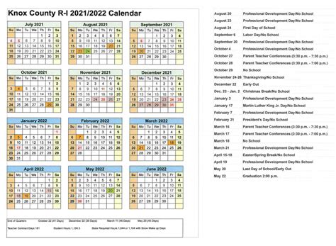 Knox County Schools Calendar - prntbl.concejomunicipaldechinu.gov.co
