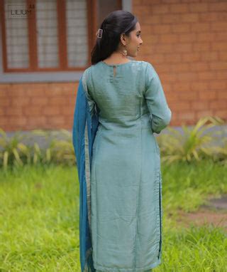 Azure Lotus Tissue Silk Festive 3-Piece Set – LiliumByShrivha