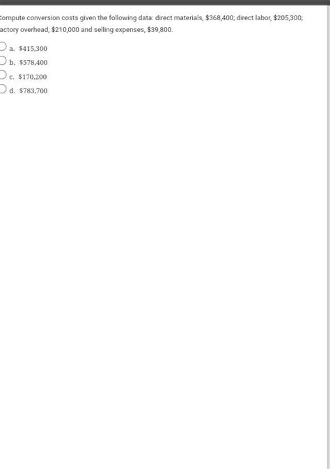 Image result for Conversion Cost Formula