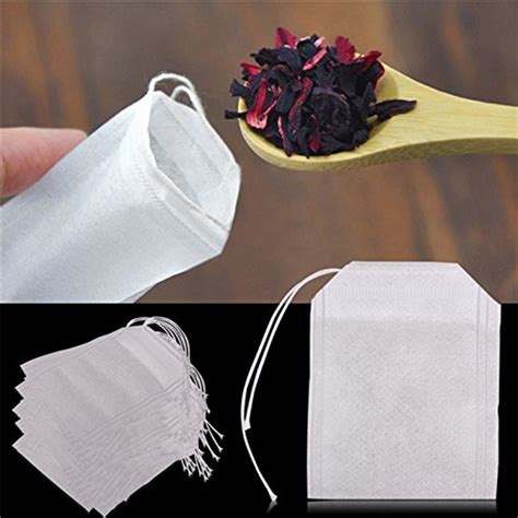 Baradu 100 Pcs Empty Tea Bags with String Heat Seal Filter Paper Herb ...