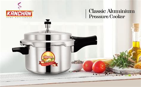 Buy Kanchan Classic Aluminium Pressure Cooker with Outer Lid - 3 Litres ...