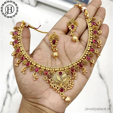 Elegant Gold Plated Antique Necklace JH3991 – Jewel Palace