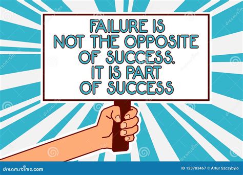Conceptual Hand Writing Showing Failure is Not the Opposite of Success ...