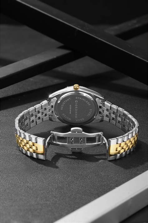 Giordano Analog Watch For Men - Dual-Tone Stainless Steel Strap, Cryst