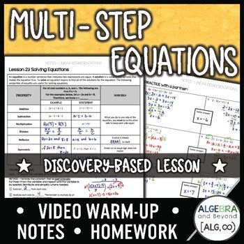 Image result for Multi-Step Equations Lesson Plan