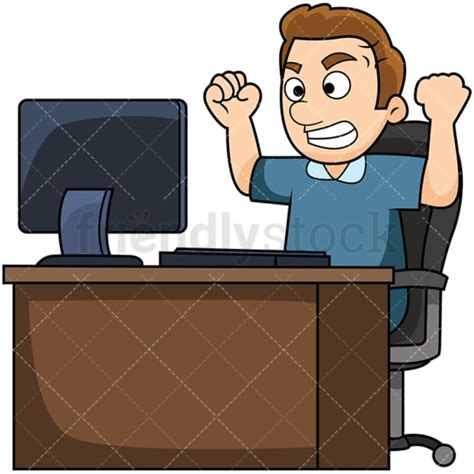 Image result for Angry Cartoon Man On Computer