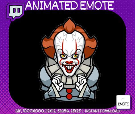 Animated Twitch Emote, Clown Emote, Clown Twitch Emote, Clown Animated ...