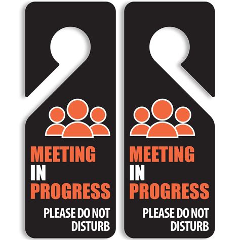 Meeting in Progress Sign 的图像结果
