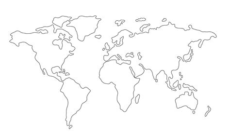 Printable World Map with Continents 的图像结果