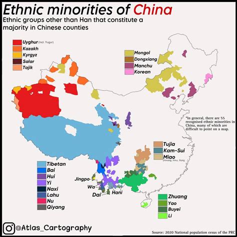 Ethnic minorities of China 🇨🇳. by... - Maps on the Web