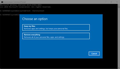 Using Command Prompt to Reset PC 的图像结果
