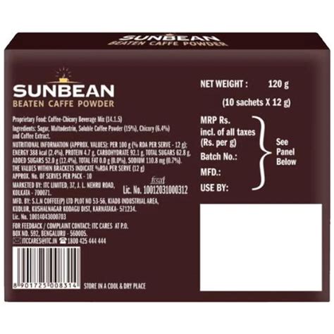 Sunbean Beaten Caffe Powder, 120 g (10 Sachets x 12 g each) – Fetch N Buy
