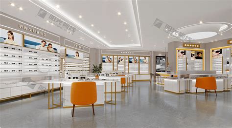 宁波亨得利眼镜极简风格100平米设计方案 眼镜店装潢设计_装信通网