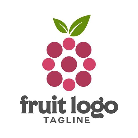 新鲜水果标志模板插图(水果、苹果、柠檬、香蕉、梨、草莓、插图)日系插图_北极熊素材库