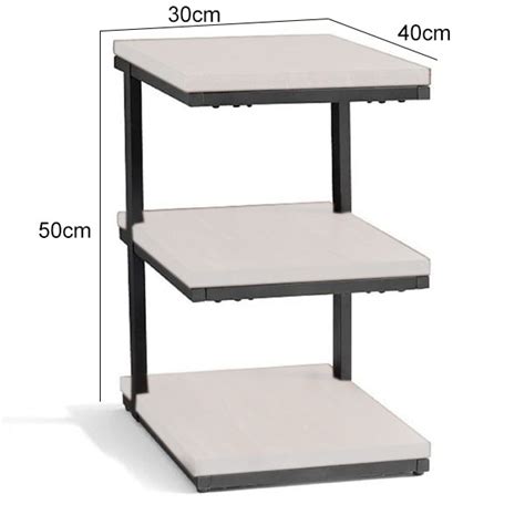 Heera Moti | 3 Tiers End Table | White