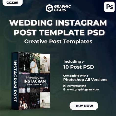 Pre-Wedding Instagram Post Template – Creative Instagram Post PSD Pack ...