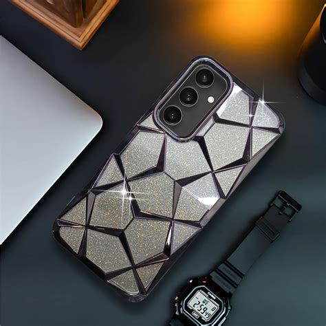 Dazzle Black Silicone case for Samsung S25 Plus – The Hatke