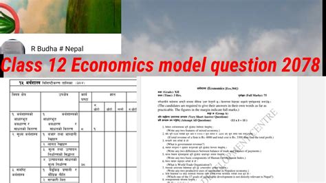 Class 12 Economics Model Question 2078 的图像结果