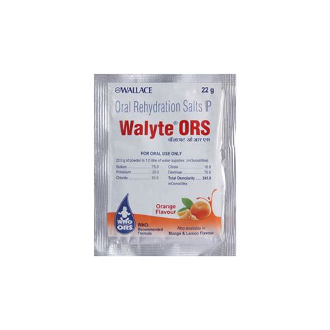 Walyte ORS Orange Powder 22 gm Price, Uses, Side Effects, Composition ...