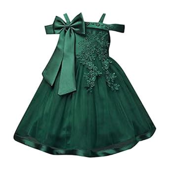 Hopscotch Girl's Standard Length Dress (Srs-2363461_Green_2-3 Years ...