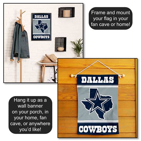 Dallas Cowboys TX State Double Sided Garden Banner Flag - State Street ...