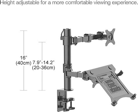 Monitor Arm Dual Arm Laptop & Monitor Stand, Full | Ubuy India