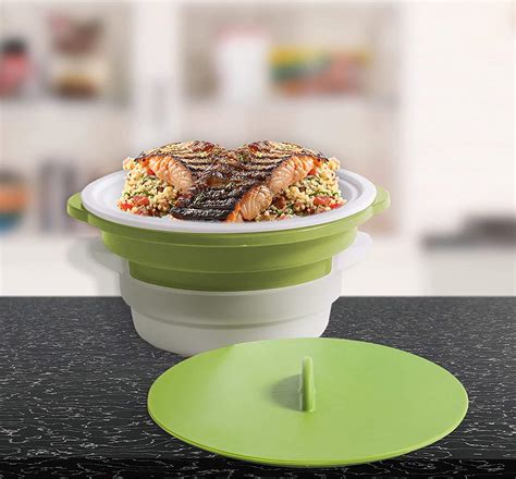 Handy Gourmet Microwave Multi-Use 2-Tier Steamer, Perfect for Vegetable ...