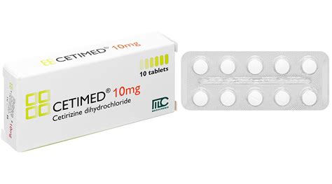 Cetimed 10mg (Hộp 1 vỉ x 10 viên)