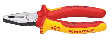 Insulated, Flat, Linemans Plier - 10N828|03 08 160 SBA - Grainger