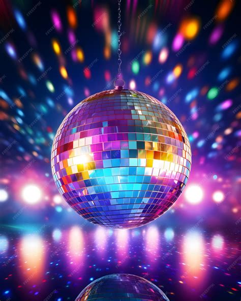 Premium Photo | Colorful disco ball in the night Event party design