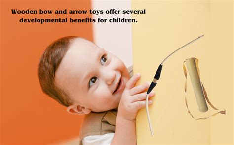 Toycel Bamboo & Wood Bow and Arrow & Quiver Set 3 Safe Arrows ...