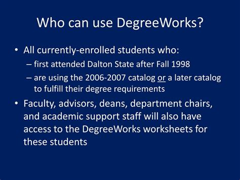 PPT - DegreeWorks Training Guide PowerPoint Presentation, free download - ID:9075948