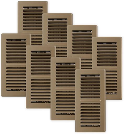Deluxe Metal Mobile Home Floor Register Vents (4x8, Brown) (10 Pack ...