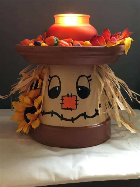 clay pot crafts for fall